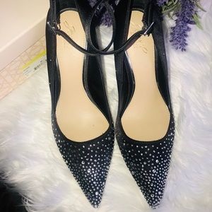 Black evening heels